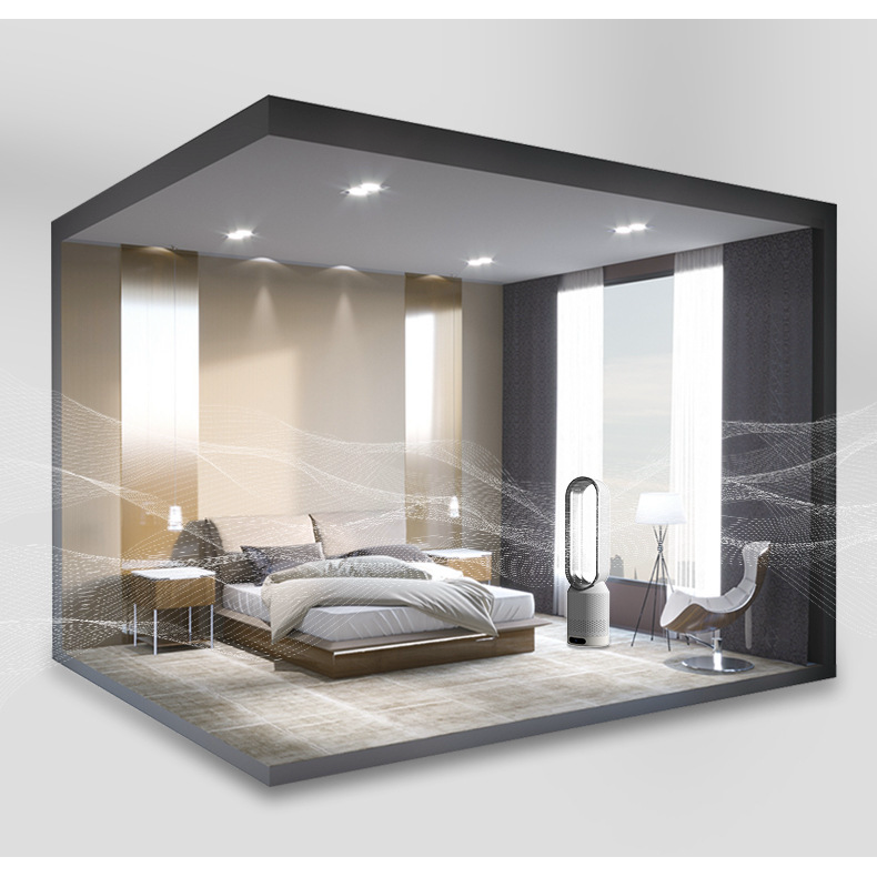 Bladeless Tower Fan with Air Purifier Remote Control and 90° Oscillation - Image 8