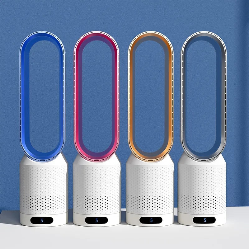 Bladeless Tower Fan with Air Purifier Remote Control and 90° Oscillation - Image 9