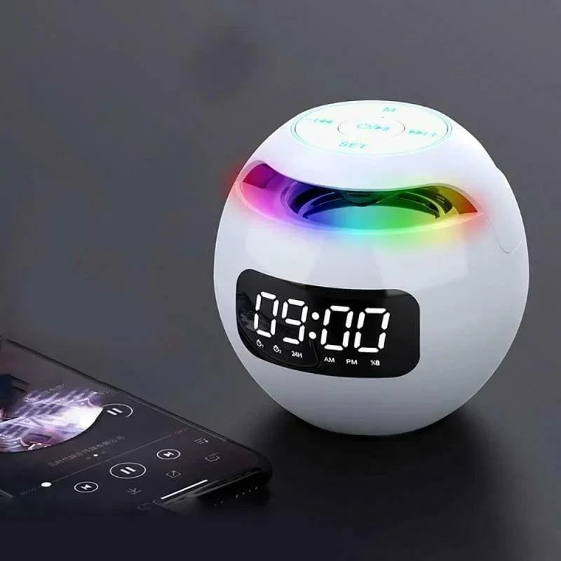 Bluetooth Speaker Alarm Clock with LED Display and Ambient Night Light - Image 5
