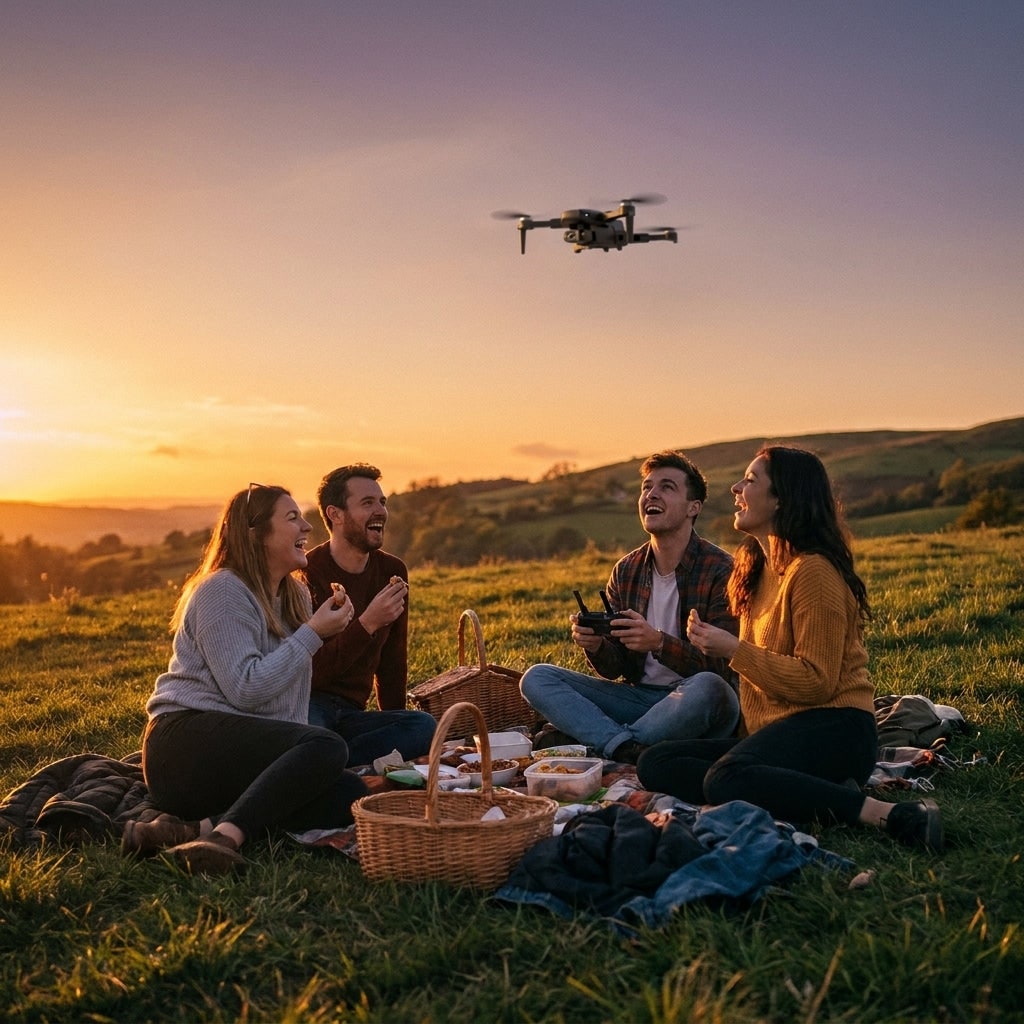 Camera Drone Quadcopter with 3-Axis Gimbal Foldable Portable Design and Remote Controller - Image 4
