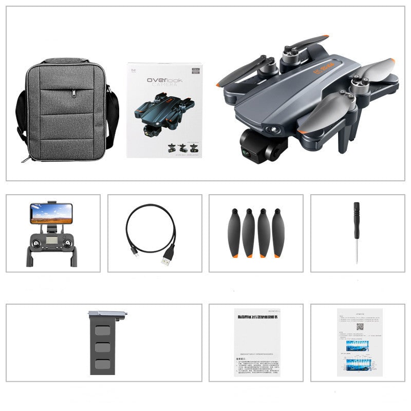 Camera Drone Quadcopter with 3-Axis Gimbal Foldable Portable Design and Remote Controller - Image 7