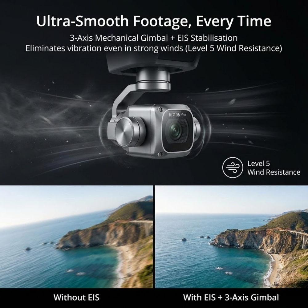 Camera Drone with 3-Axis Gimbal GPS Brushless Motor and Obstacle Avoidance - Image 3