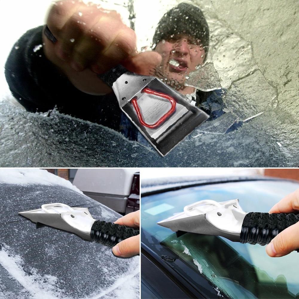 Car Ice Scraper with Heated Windshield Blade and 12v Power Plug - Image 2