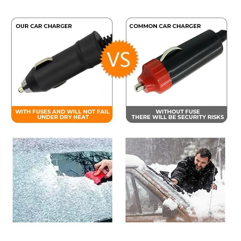 Car Ice Scraper with Heated Windshield Blade and 12v Power Plug - Image 4