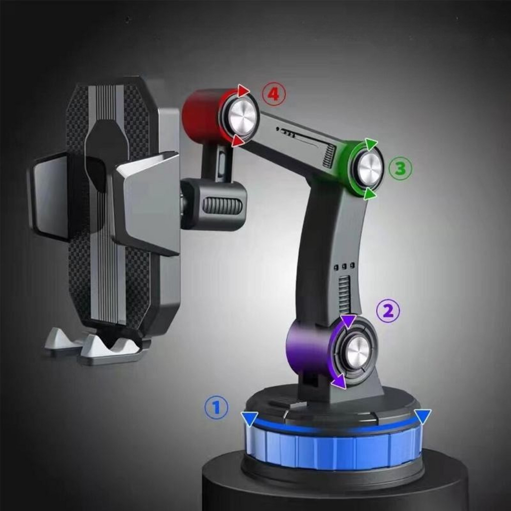 Car Phone Holder for Dashboard with 360° Rotating Suction Cup Mount and Adjustable Arm - Image 6