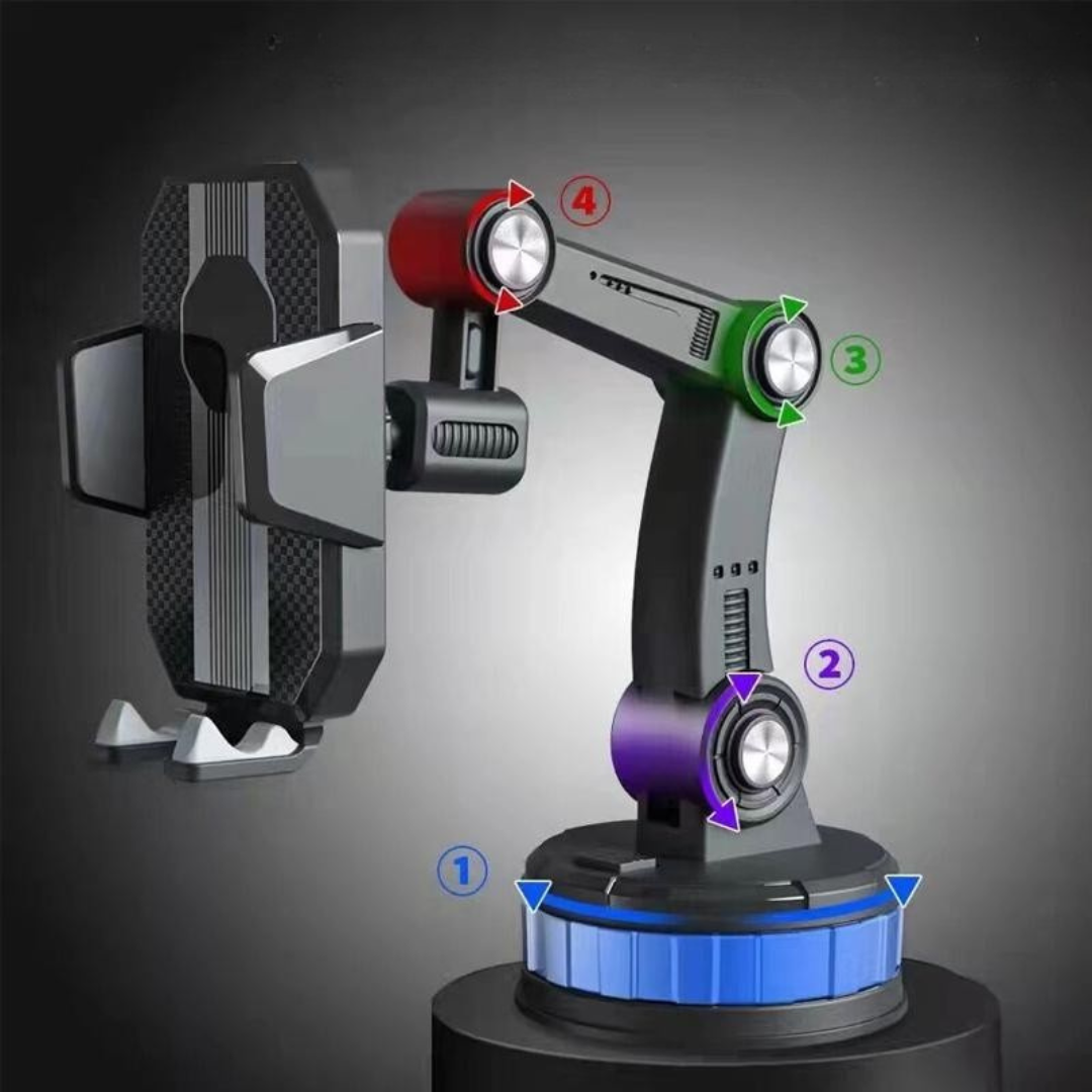 Car Phone Holder for Dashboard with 360° Rotating Suction Cup Mount and Adjustable Arm - Image 6