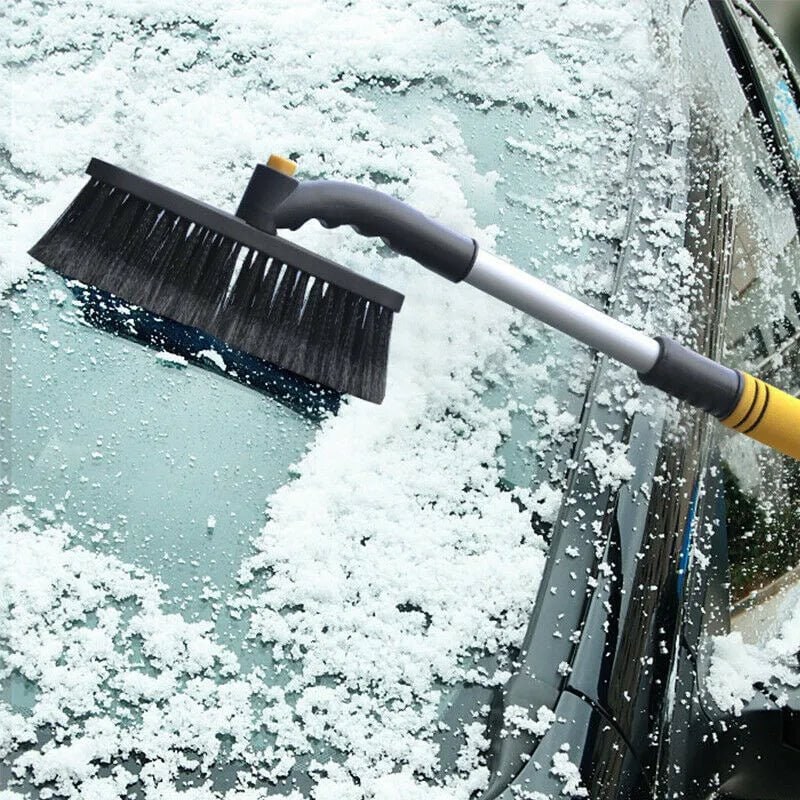 Car Snow Brush and Ice Scraper with Extendable Rotating Head for Auto Winter Removal - Image 1