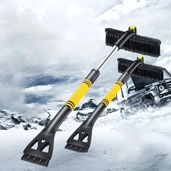 Car Snow Brush and Ice Scraper with Extendable Rotating Head for Auto Winter Removal - Image 2