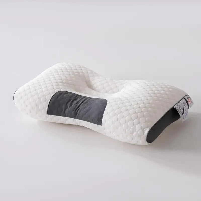 Cervical Support Pillow with Ergonomic Contour and Breathable Knitted Cover - Image 1