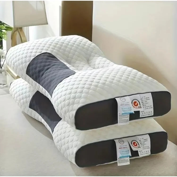 Cervical Support Pillow with Ergonomic Contour and Breathable Knitted Cover - Image 3