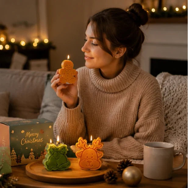 Christmas Candle for Home with Festive Shaped Designs and Scented Gift Set - Image 12