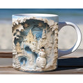 Christmas Coffee Mug with 3D Illusion Snowman Ceramic Dishwasher Safe - Image 7