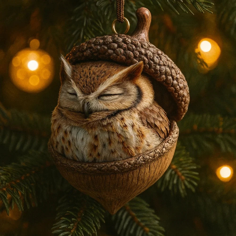 Christmas Ornaments with Woodland Animals in Acorns - Image 7