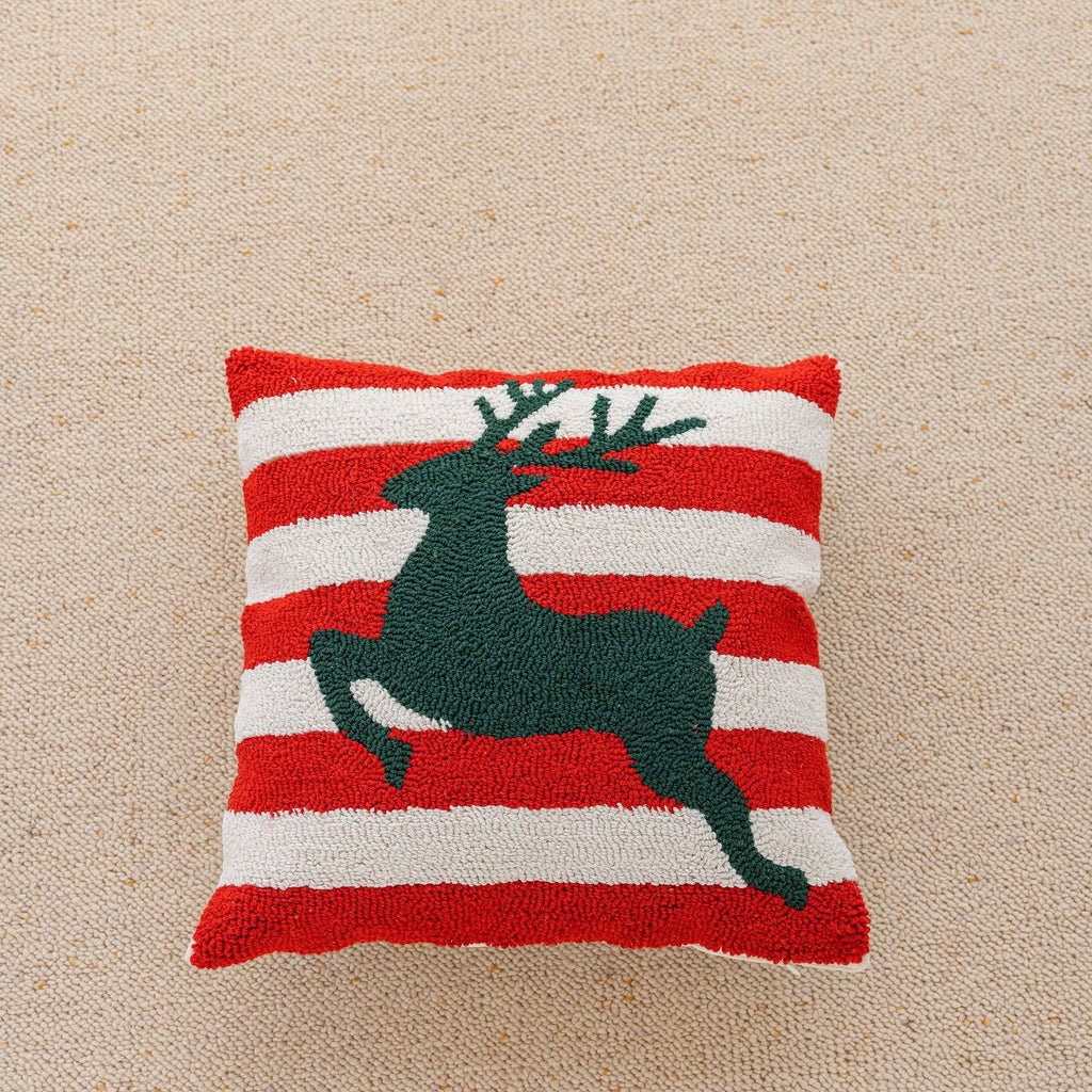 Christmas Pillow Cover Festive Decorative Square Throw with Embroidered Design - Image 3