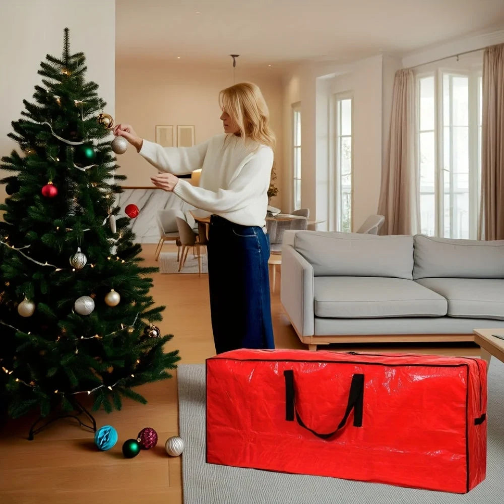 Christmas Tree Storage Bag with Waterproof Zipper and Dual Carry Handles - Image 6