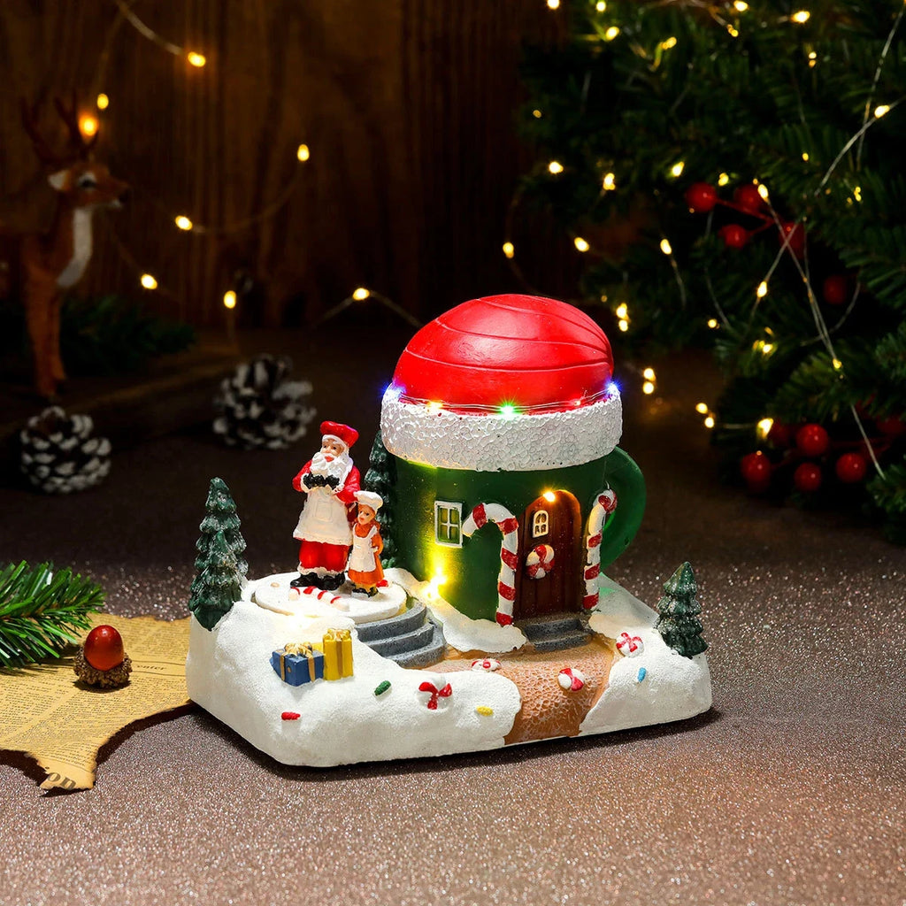 Christmas Village with Animated Train Rotating Tree and LED Lights - Image 20