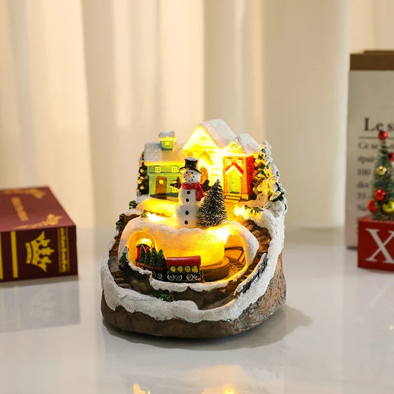 Christmas Village with Animated Train Rotating Tree and LED Lights - Image 28