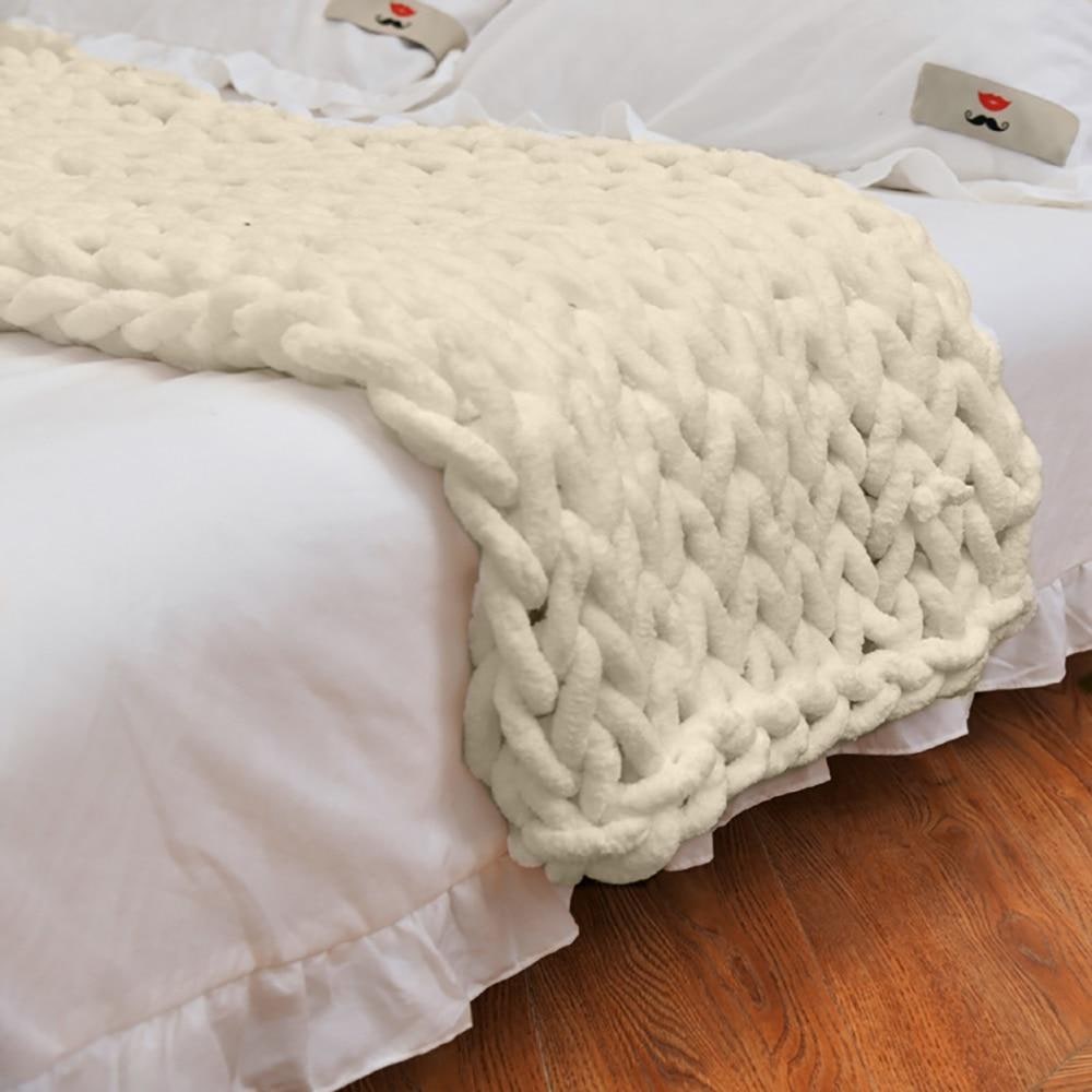 Chunky Knit Throw Blanket with Plush Chenille Weave and Oversized Loop Stitch - Image 7