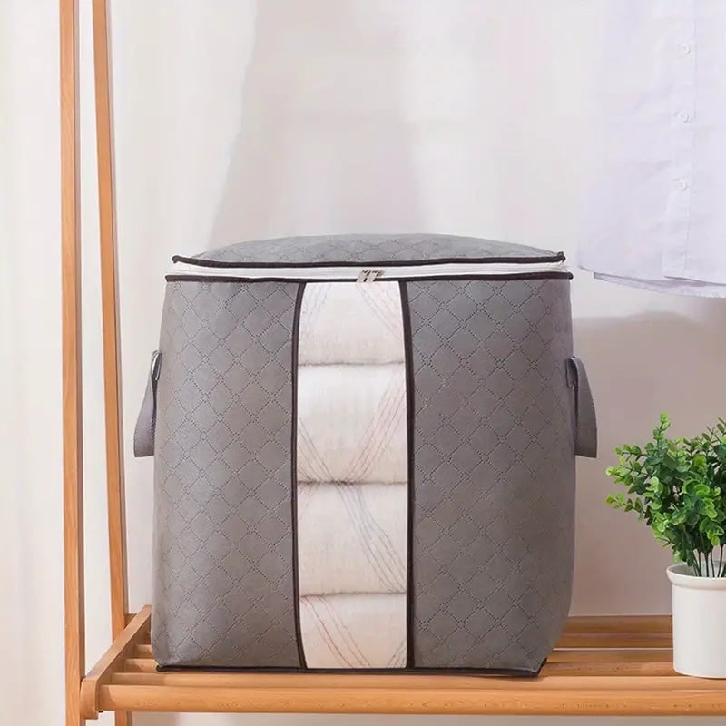 Clothes Storage Bags with Clear Window and Foldable Design for Bedding and Garments - Image 3