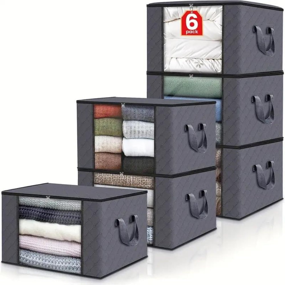 Clothes Storage Bags with Clear Window and Foldable Design for Bedding and Garments - Image 4