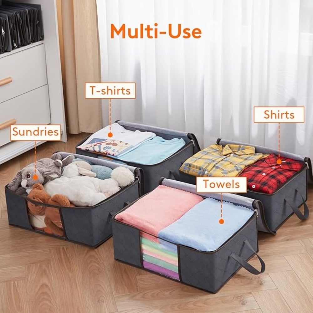 Clothes Storage Bags with Clear Window and Foldable Design for Bedding and Garments - Image 7