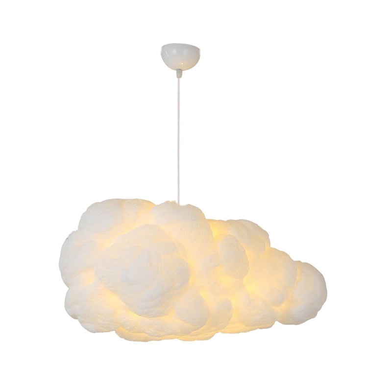 Cloud Pendant Light with Modern White Textured Shade and Adjustable Cord - Image 7