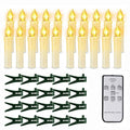 Cordless Clip-On Christmas Tree Lights with Warm White Flickering Candles - Image 7