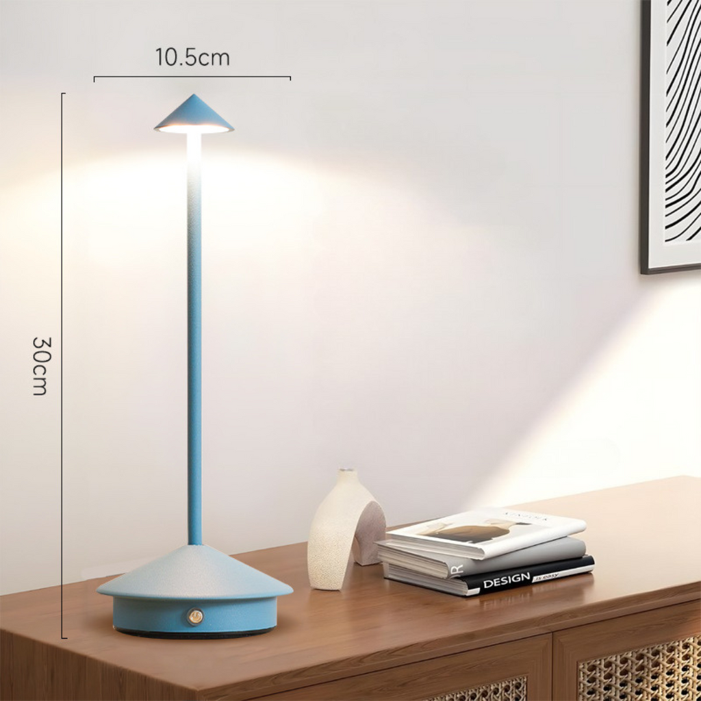 Cordless Table Lamp with Rechargeable Battery Portable LED Lighting and Conical Shade - Image 10