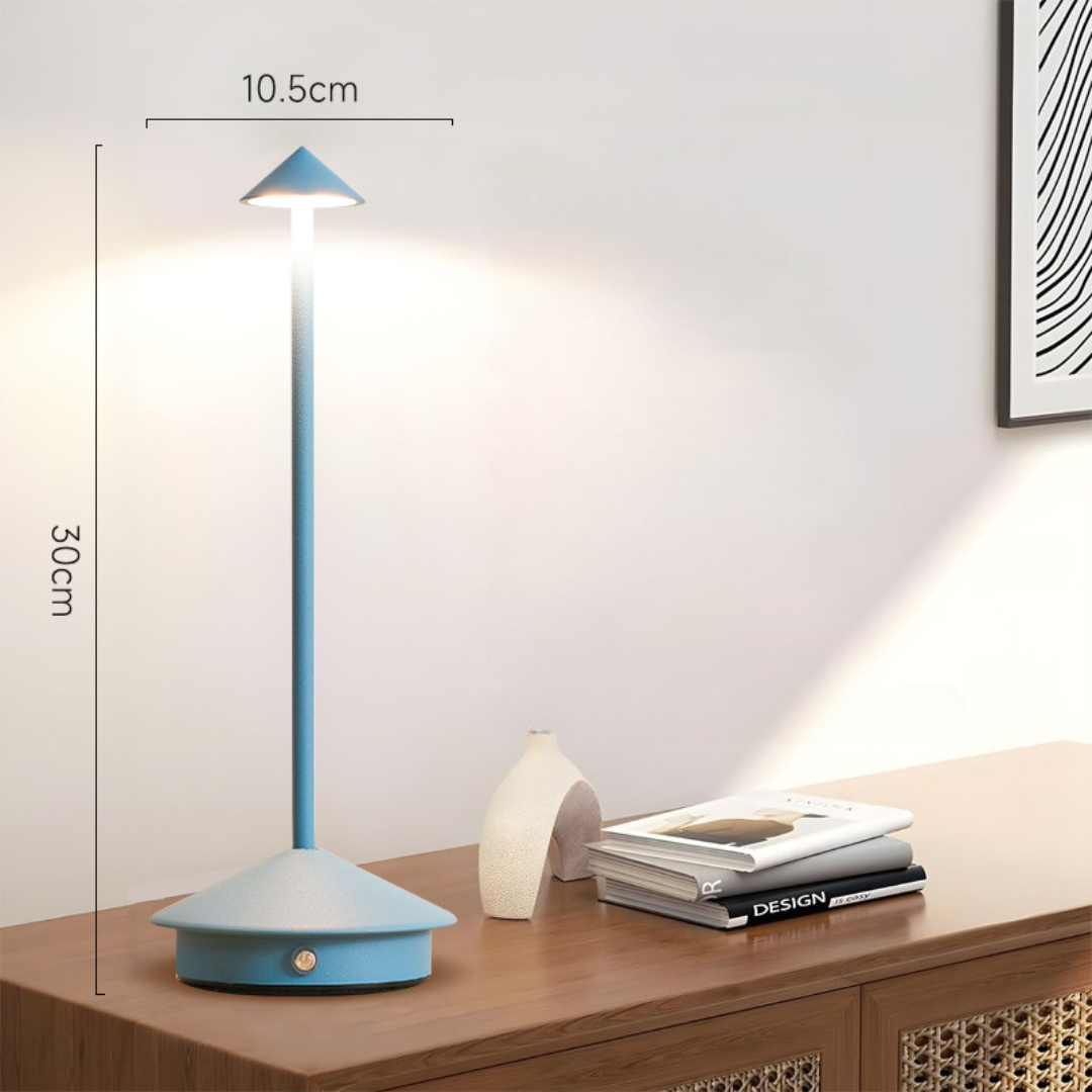 Cordless Table Lamp with Rechargeable Battery Portable LED Lighting and Conical Shade - Image 10
