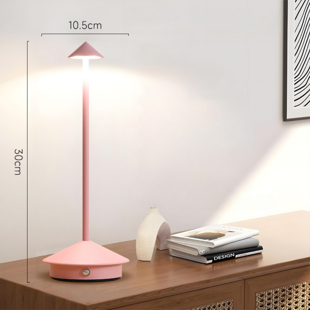 Cordless Table Lamp with Rechargeable Battery Portable LED Lighting and Conical Shade - Image 12