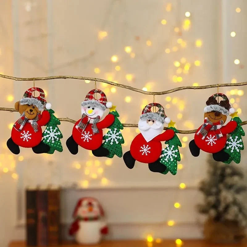 Custom Christmas Tree Ornaments with Plush Felt Figures and Dangling Legs - Image 1