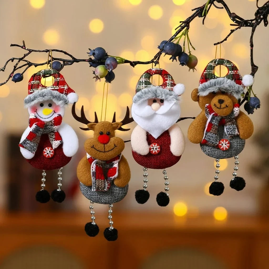 Custom Made Christmas Ornaments with Handmade Plush Fabric and Dangling Legs - Image 2