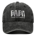 Dad Gang Hat with Embroidered Papa Design Washed Cotton Vintage Baseball Cap - Image 1