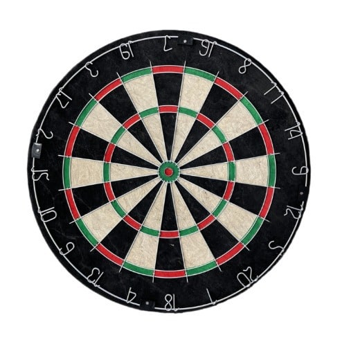 Dartboard with Darts 18-Inch Sisal Bristle Round Board with 6 Steel Tip - Image 1