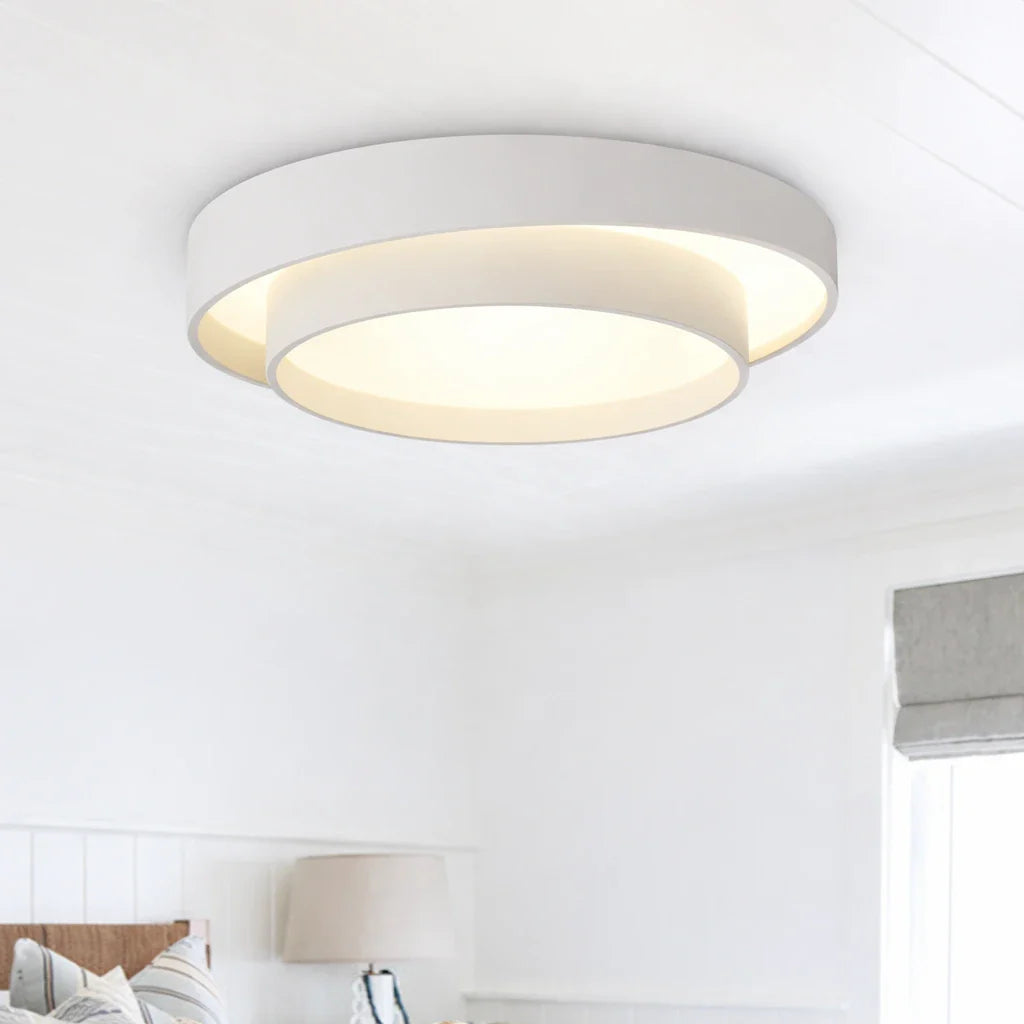 Plafonnier LED rond à motif circulaire à plusieurs niveaux, pour chambre, couloir et cuisine