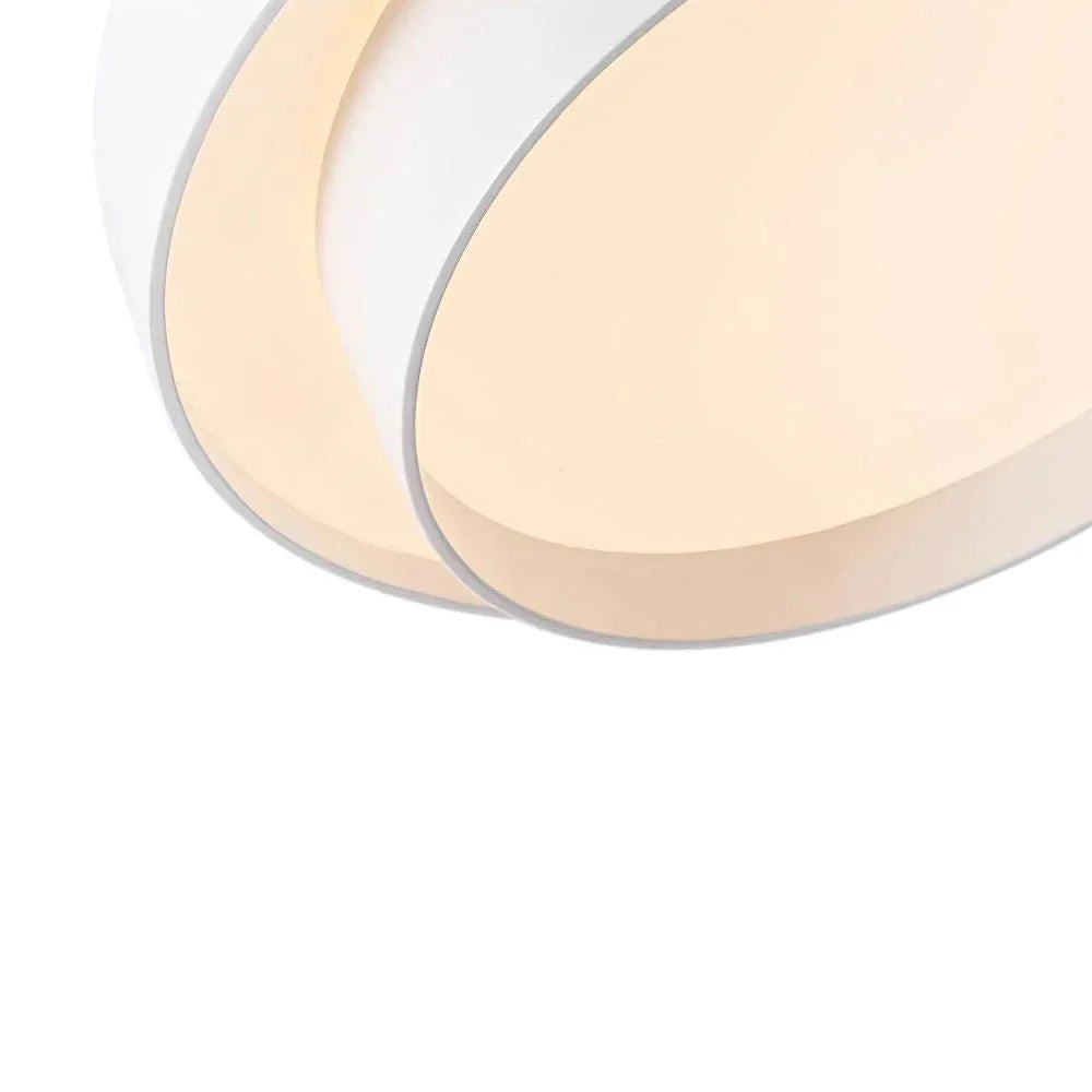 LED Oyster Light with Layered Circle Design Flush Mount Ceiling Light for Bedroom Hallway Kitchen