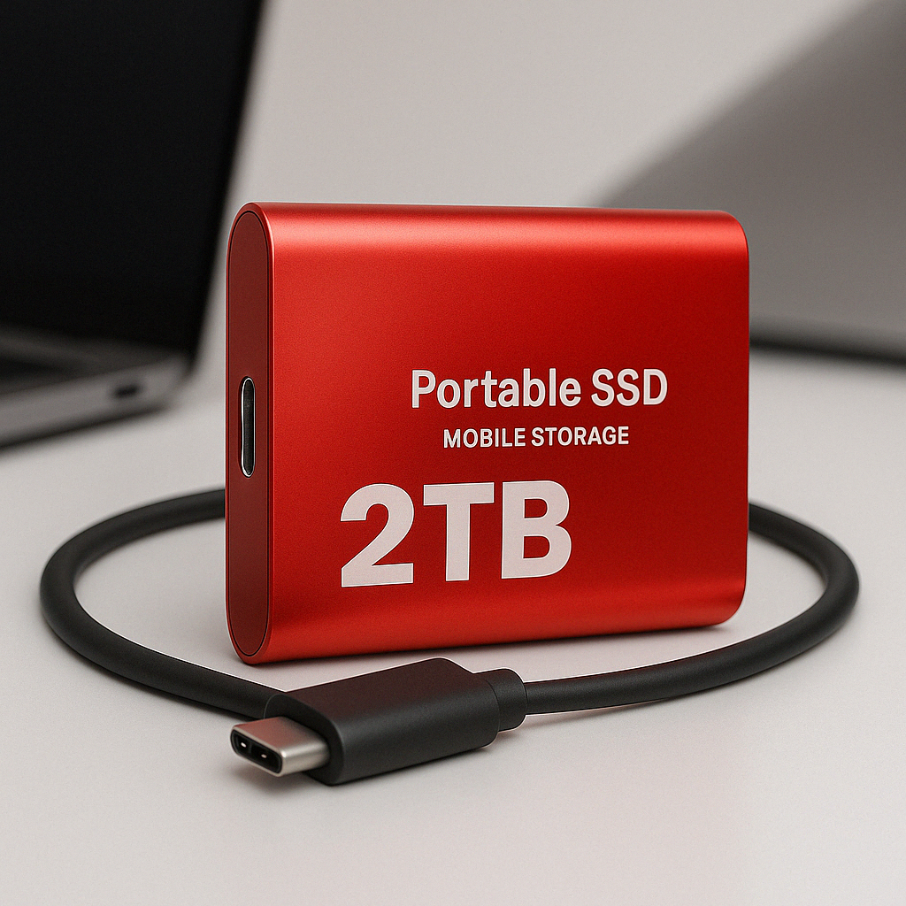 External Ssd Portable Solid State Drive with Usb-C for Fast File Transfer - Image 3