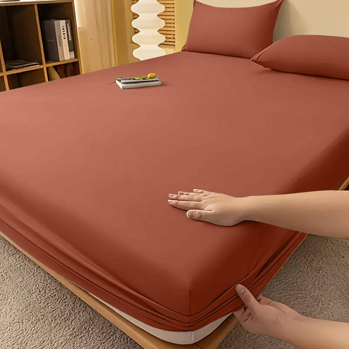 Extra Deep Fitted Bed Sheet with Wrinkle-Resistant Smooth Finish and Pocket Design - Image 39