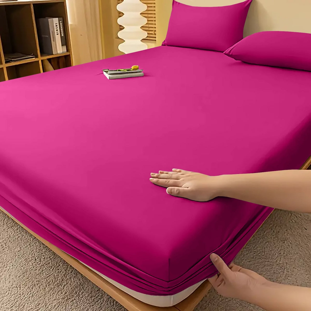 Extra Deep Fitted Bed Sheet with Wrinkle-Resistant Smooth Finish and Pocket Design - Image 44
