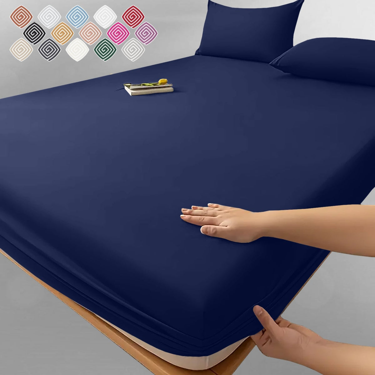 Extra Deep Fitted Bed Sheet with Wrinkle-Resistant Smooth Finish and Pocket Design - Image 9