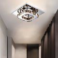 Flush Mount Ceiling Light with Faceted Crystal and Square Design for Bedroom Kitchen Dining Room - Image 2