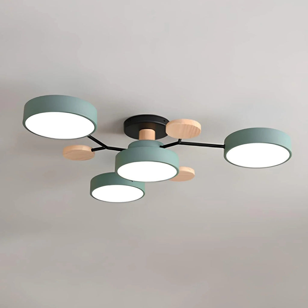 Flush Mount Ceiling Light with Semi Modern LED Multi-Light Design for Hallway Bedroom - Image 2