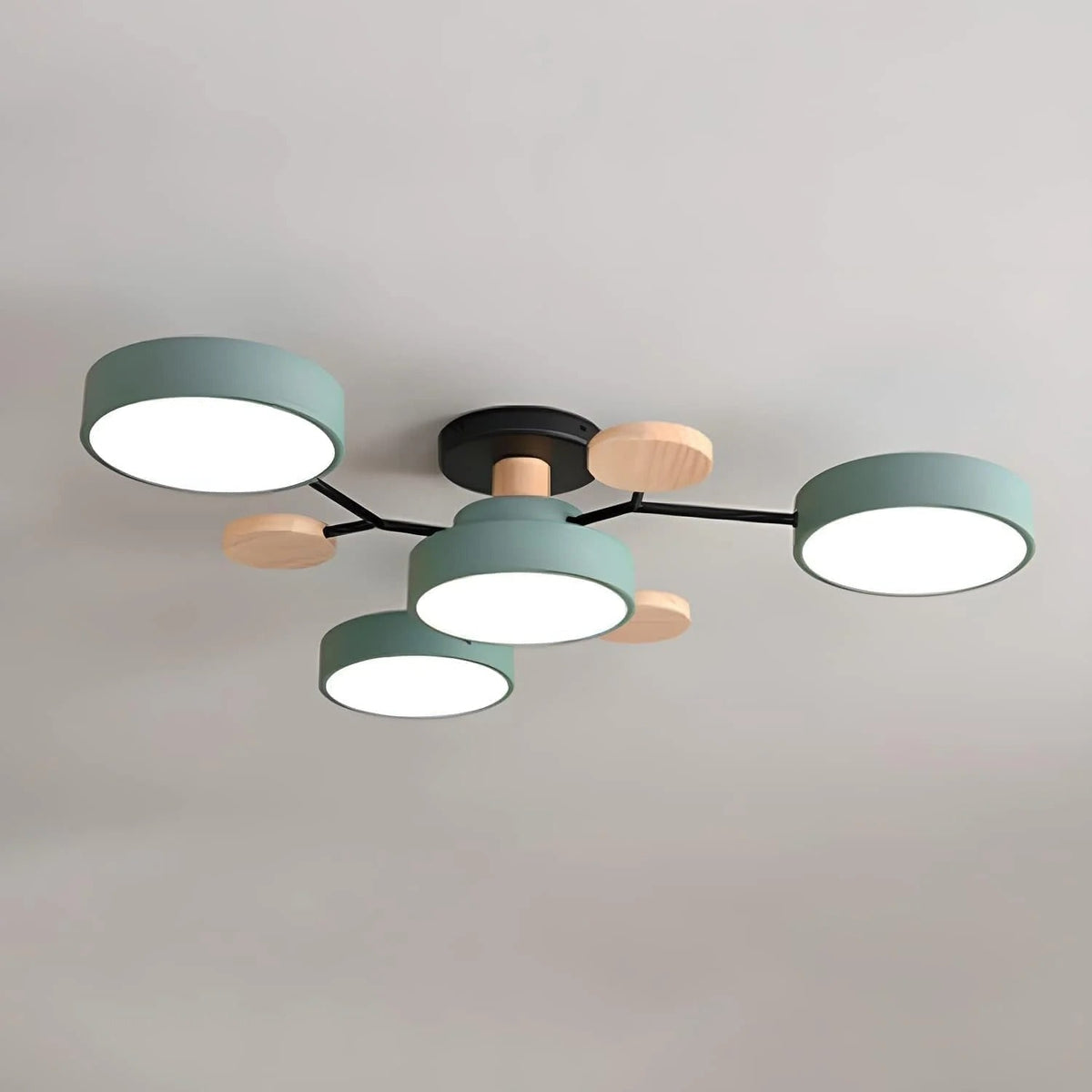 Flush Mount Ceiling Light with Semi Modern LED Multi-Light Design for Hallway Bedroom - Image 2