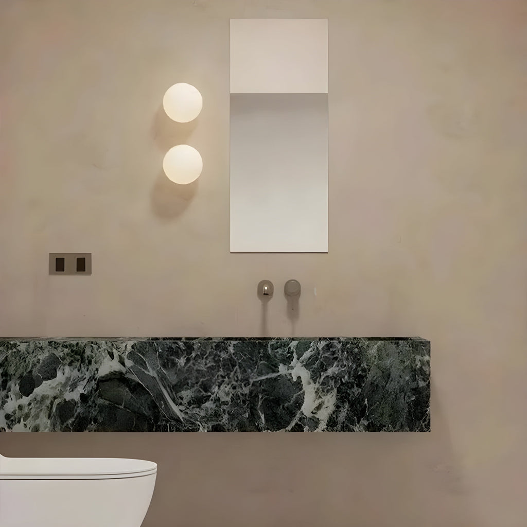 Flush Mount Globe Wall Sconce with Frosted Glass Modern Minimalist Design - Image 2