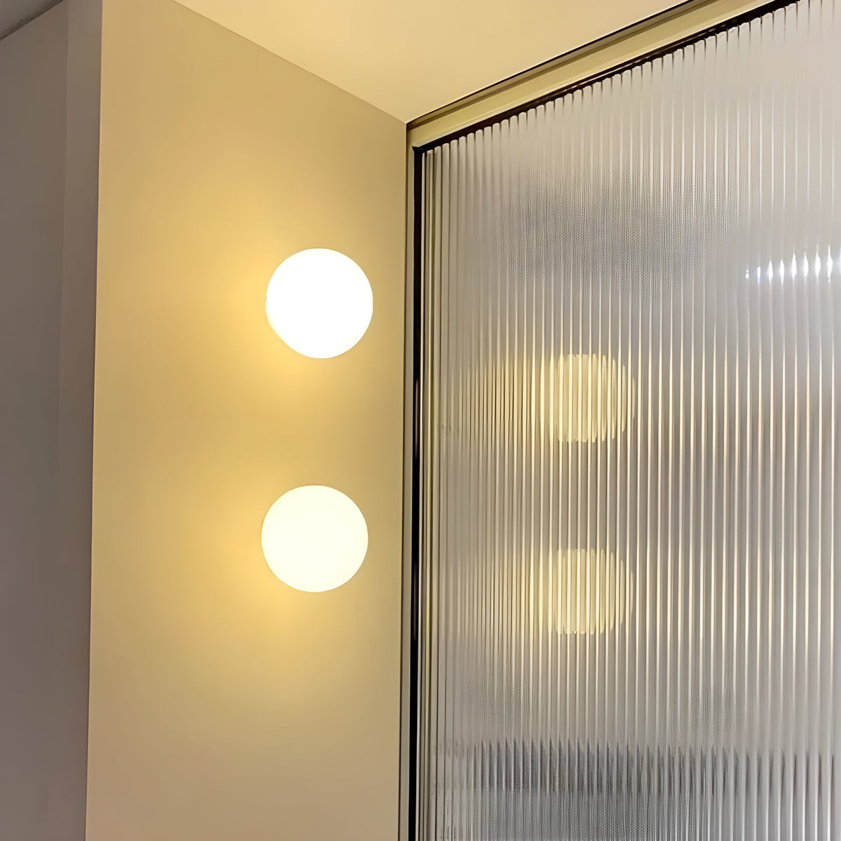 Flush Mount Globe Wall Sconce with Frosted Glass Modern Minimalist Design - Image 4