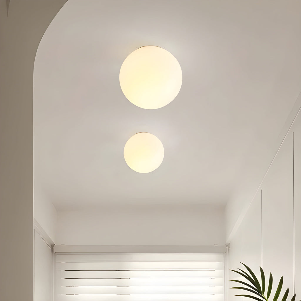 Flush Mount Globe Wall Sconce with Frosted Glass Modern Minimalist Design - Image 5