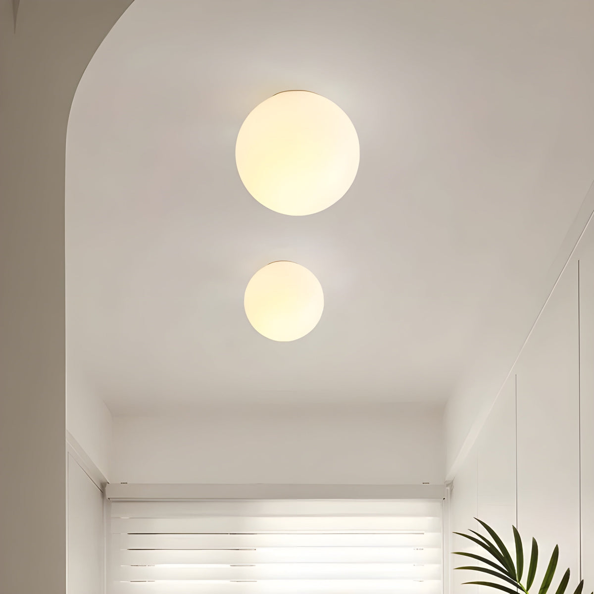 Flush Mount Globe Wall Sconce with Frosted Glass Modern Minimalist Design - Image 5