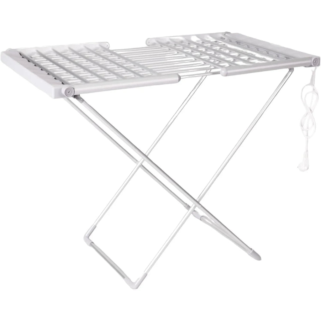 Foldable Clothes Drying Rack with Heated Aluminum Bars and Adjustable Wings - Image 7