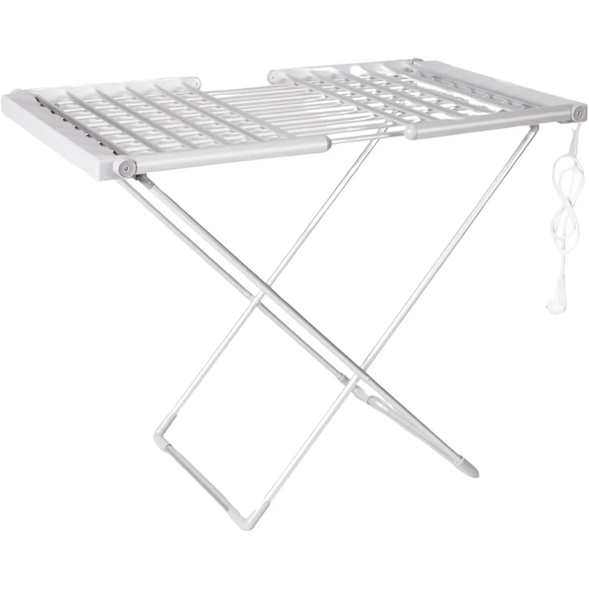 Foldable Clothes Drying Rack with Heated Aluminum Bars and Adjustable Wings - Image 7