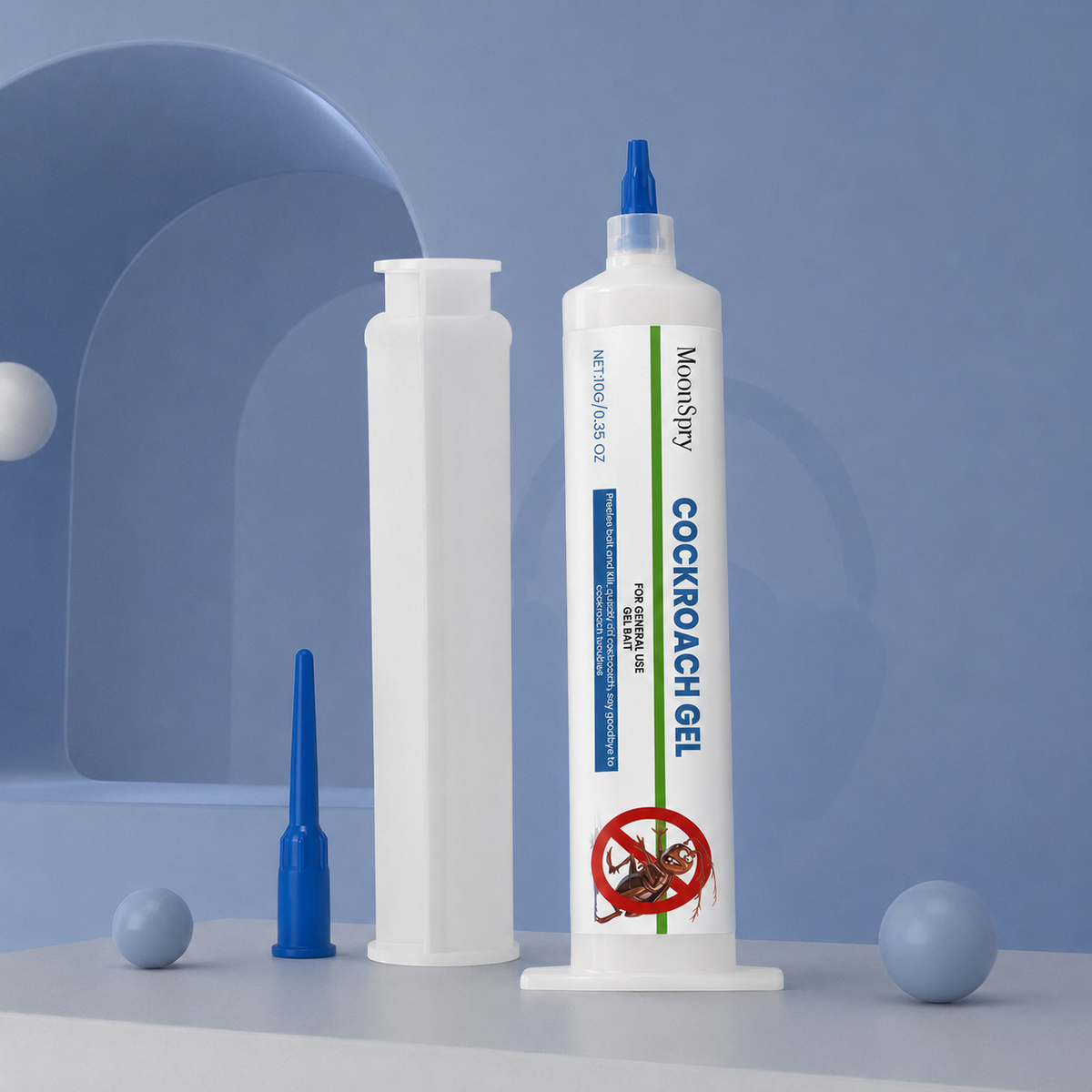 German Cockroach Gel Bait Syringe with Pre-Filled Applicator Tips and Roach Killer Formula - Image 2